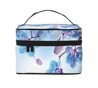 Orquideas Flores Naturales, Bolsa de Maquillaje Bolsa de cosméticos Bolsa de artículos de tocador de Viaje portátil Estuche para lápices Bolsa de artículos de tocador