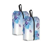 Orquídeas Flores Naturales， Bolsas de Viaje para Zapatos (Paquete de 2), Bolsas Impermeables para Guardar Zapatos, Organizador de Zapatos para Viajes y hogar.
