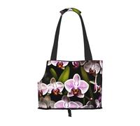 Orquídeas impresión cachorro perro paseo bolsas mascotas perros bolsas transportador para perros pequeños y gatos y conejo