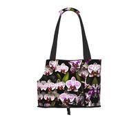 Orquídeas impresión cachorro transportador perro paseo perro mascotas perros bolsas transportador bolsas para perros pequeños y gatos y conejo