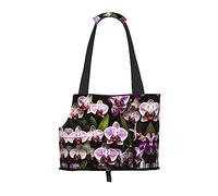 Orquídeas impresión mascotas perros bolsas transportador cachorro perro paseo bolsas para perros pequeños y gatos y conejo