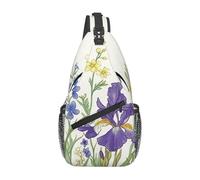Orquídeas y flores silvestres, bolsa de hombro cruzada, mochila de viaje para hombre, mochila de senderismo