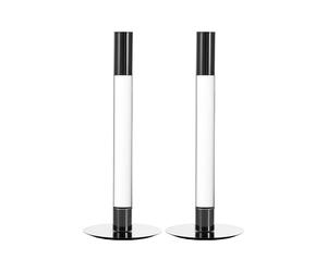 Orrefors 2 Candelabros Lumiere 26.5 cm transparente