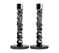 Orrefors Set de 2 candelabros Carat antracita 24.2 cm