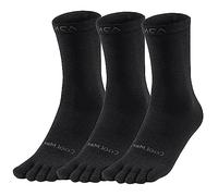 OrrinSports Calcetines de Dedo Liner Crew Socks 3 Pares Coolmax Five Finger Socks Para Hombres y Mujeres