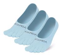 OrrinSports Calcetines de Dedos Mujer - Tobilleras Invisibles No Show Antideslizantes - Pack de 3 Pares