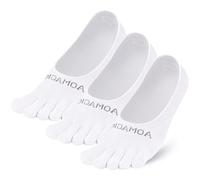 OrrinSports Calcetines de Dedos Mujer - Tobilleras Invisibles No Show Antideslizantes - Pack de 3 Pares