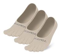 OrrinSports Calcetines de Dedos Mujer - Tobilleras Invisibles No Show Antideslizantes - Pack de 3 Pares