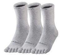 OrrinSports Toe Socks Liner Crew Socks Para Hombres Mujeres Coolmax Five Finger Socks 3 Pares Running Socks