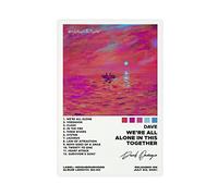 ORROBI Póster de Dave Were All Alone In This Together Tracklist Álbum Póster Lienzo Arte Decoración Impresión Cuadros para Sala de Estar Dormitorio Decoración sin marco 30 x 45 cm
