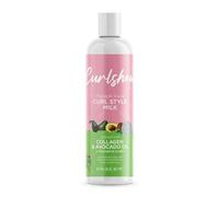 ORS Curlshow Leche para cabello rizado - Crema capilar, 473 ml - Enriquecida con aceite de aguacate y manteca de karité para aportar hidratación y brillo - reduce la rotura del cabello