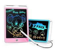 ORSEN 2 Piezas Tableta de Escritura LCD de 8,5 Pulgadas, Pizarra Infantil Electrónica, Tablet de Dibujo Juguetes Creativos, Regalo para Niños y Niñas de 3 a 8 Años (Blanco-Azul-Rosa)