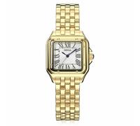 ORSGA Reloj de pulsera para mujer, reloj de pulsera analógico resistente al agua, diseño moderno y único con diamantes cuadrados, A2-oro blanco