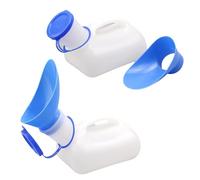Orssmigs 2 Piezas Orinal Adulto Urinario Portatil Mujer 1000 ML Urinario Unisex Botella de Orina Portatil, Urinario Portatil Hombre Urinario Viaje Urinario de Emergencia con Asa