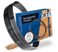Orta - 3 unidades - 3380 x 25 x 0,65 x 4 ZpZ Flexback hojas de sierra | Hoja de sierra para madera blanda y dura, leña, así como plásticos y metales no ferrosos | Apto para sierras de cinta Metabo BAS