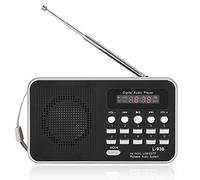 Ortable Portátil Reproductor de Audio Digital de Alta fidelidad Altavoz de Música Soporte FM Radio TF Tarjeta SD USB AUX con Pantalla Mundo Universal FM 87.5-108,Radio portatil Digital