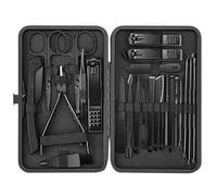 Orte De Uñas De 24 Piezas, Cortador De Uñas Negros, Acero Inoxidable: Clipper, Operador Turístico Nagel Clipper Set, Nagel -Trimm Accesorios