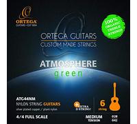 ORTEGA Atmosphere Green Series Guitar Strings Organic Nylon Treble - Medium + Cuerda D Extra, ATG44NM