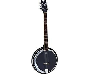 Ortega Banjo Raven Series 6-String Incluye funda y sistema Pickup Negro Incluye funda OBJE3506-SBK