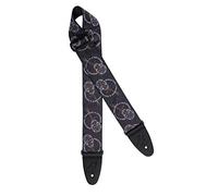 ORTEGA Correa de nylon para guitarra - Negro Skull 65 mm, OSN-65SKBK