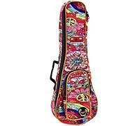 ORTEGA Estuche para Ukeleles Concert con Correas de hombro - Peace 68, KUB-68-CC