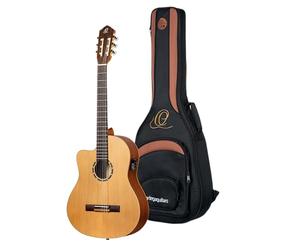 ORTEGA Family Series Pro 44 Classical Guitar Mástil delgado zurda Cedro natural y funda RCE131SN-L