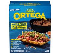 Ortega Fiesta Flats Kit, Flat Bottom Taco Shells, 9.8 Ounce
