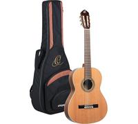 Ortega - Guitarra de cuerda de nailon de la serie tradicional, hecha a mano en España, cuello delgado con bolsa Pro (R20GSNWN)