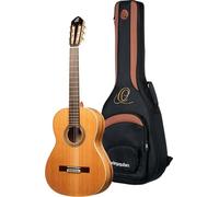 Ortega - Guitarra de cuerda de nailon de la serie tradicional, hecha a mano en España, zurdo con bolsa Pro (R20GWN-L)