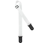 Ortega guitarras ons50std-wh nailon ajustable correa para guitarra con extremos de piel y Logo en relieve, color blanco