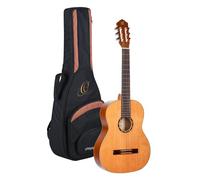 Ortega Guitars 6 String Family Series 3/4 Size Nylon Classical Guitar w/Bag, Right, Cedar Top-Natural-Gloss, (R122G-3/4)