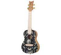 Ortega Guitars Diseño Ukelele de Concierto - Serie Artística - Picea/Catalpa - Pájaros (RUAR-BI)