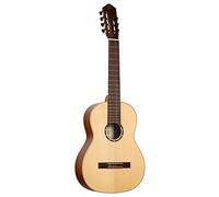 Ortega Guitars Family Series Pro - Guitarra de concierto de 7 cuerdas con acabado satinado, color natural, incluye funda (R133-7)