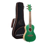 Ortega Guitars Ukelele de Concierto verde - Serie Element - incluye Deluxe Gig Bag - abeto/catalpa (RUEL-MGR)
