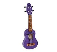 Ortega Guitars Ukelele Sopranino - Keiki K1 con grabado de diseño Tortuga - Okoume / Nogal, poro abierto, K1-PUR