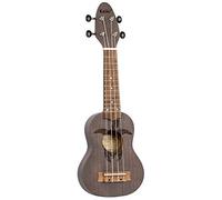 Ortega Guitars Ukelele Sopranino - Keiki K1 con grabado de diseño Tortuga - Okoume / Nogal, poro abierto, K1-CO