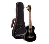 Ortega Guitars Ukelele Tenor negro - Serie Onyx - incluye Gig Bag Deluxe - abeto/caoba (RUOX-TE)