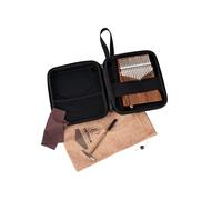 Ortega Kalimba Thumb Piano electroacústico - Serie Lizard - 17 Teclas - Do Mayor - Meditación, LoFi, Actuación en Vivo - Estuche de lujo, funda, martillo de afinación, tela polaca (OKB1E)