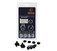 Ortega Oslopro-Gb - Cierres correa guitarra/bajo, acabado negro