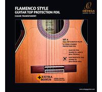 ORTEGA Pick Guard Full Top Plate & Bridge -Transparente / Reutilizable, OERP-FLAM1