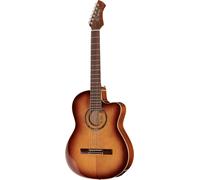 ORTEGA Performer Series Concert Guitar 44 Mástil delgado Tapa de abeto y Preamp y funda RCE238SN-FT