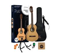 ORTEGA RPPC34 | Guitarra de cuerdas de nailon, tapa de abeto y cuerpo de catalpa natural, incluye funda, afinador, púas, correa, cuerdas