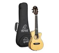 Ortega Signature Series Billy Watman - Ukelele de concierto con electrónica, abeto natural sólido con bolsa de concierto Signature (BYWSM-U)