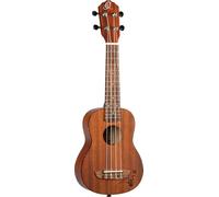 Ortega Soprano Ukulele - Bonfire Series - grabado con láser, RU5 mm-SO, marrón