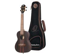 Ortega Timber Serie Ukelele de concierto de 4 cuerdas Lefty - acabado de poros abiertos + bolsa, RUEB-CC-L