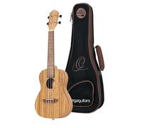 ORTEGA Timber Series Preamp Concert Ukulele Lefty Zebrawood natural y funda RFU11ZE-L