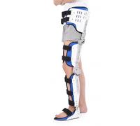 Ortesis de Cadera Rodilla Tobillo Pie con Bota para Caminar Articulada y Ajustable Férula Estabilizadora para Rehabilitación de Fracturas y Cirugía de Cadera(Bien,M)