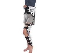 Órtesis de cadera y tobillo con fijación ajustable para cadera. Rodillera ortopédica con bisagra para fractura femoral y recuperación de cirugía de parálisis de miembros inferiores. Izquierda, de