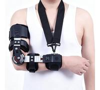 Ortesis de codo, con cierre rápido preciso ajustable multiángulo longitud regulable para lesiones postoperatorias del brazo férula de rehabilitación para fractura de húmero luxación lado izquierdo