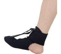 Ortesis para pie caído, Férula de estiramiento nocturno ajustable for fascitis plantar, bota ortopédica, soporte for pies, alivio del dolor (beige, S)(Black,L)